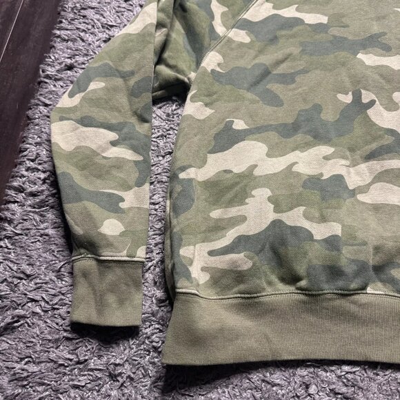 Old Navy Sweatshirt Womens Large Green Camo Pullover Crewneck Long Sleeve - Picture 4 of 9